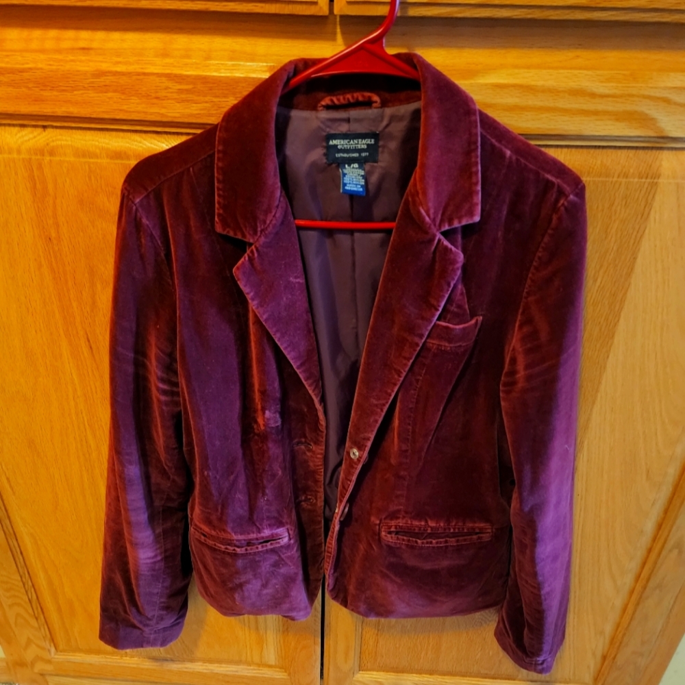 American Eagle Velvet Blazer